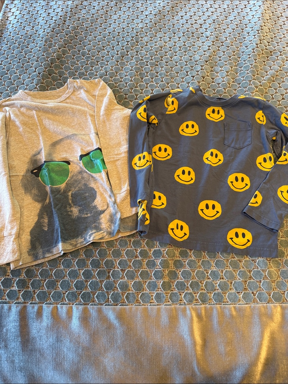 Crewcuts Gray Tee with Green Sunglasses Graphic